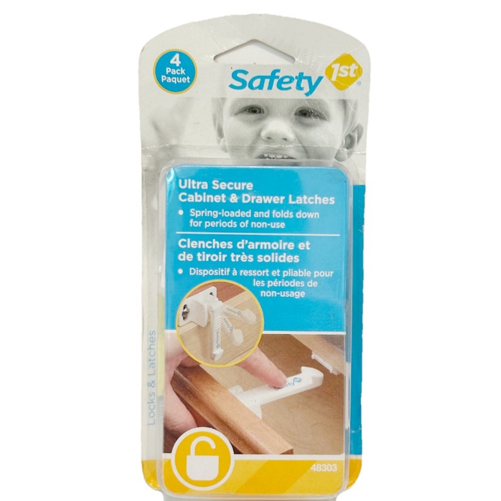 Safety 1st Ultra Secure Cabinet and Drawer Latches - White Baby Mother Toddler